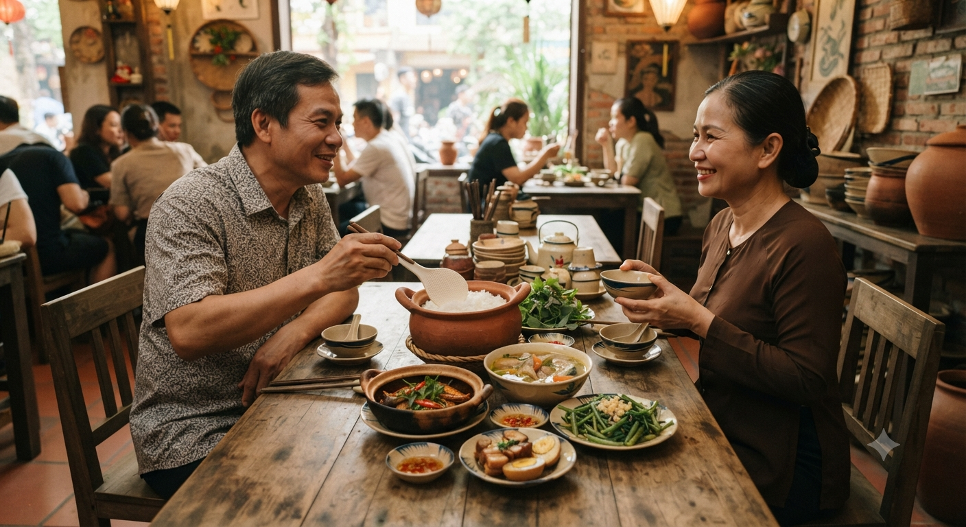 Mâm Cơm Ấm Cúng Cho Gia Đình 2 Người